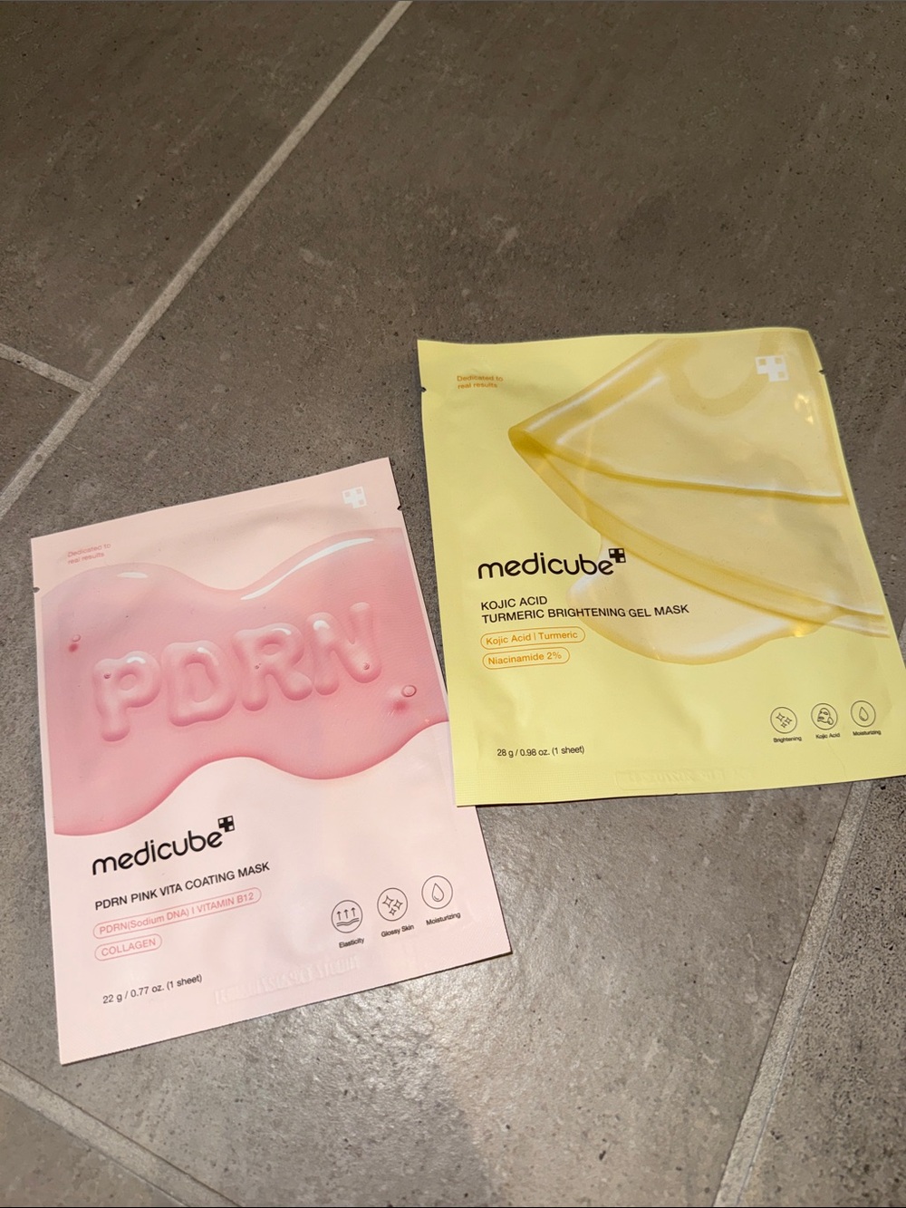 Medicube Women Skincare Mask Pack - Pink & Yellow Sheet Masks